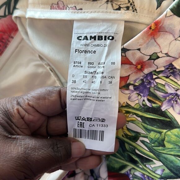 CAMBIO FLORENCE FLORAL PRINT PANT 8 - Picture 9 of 9